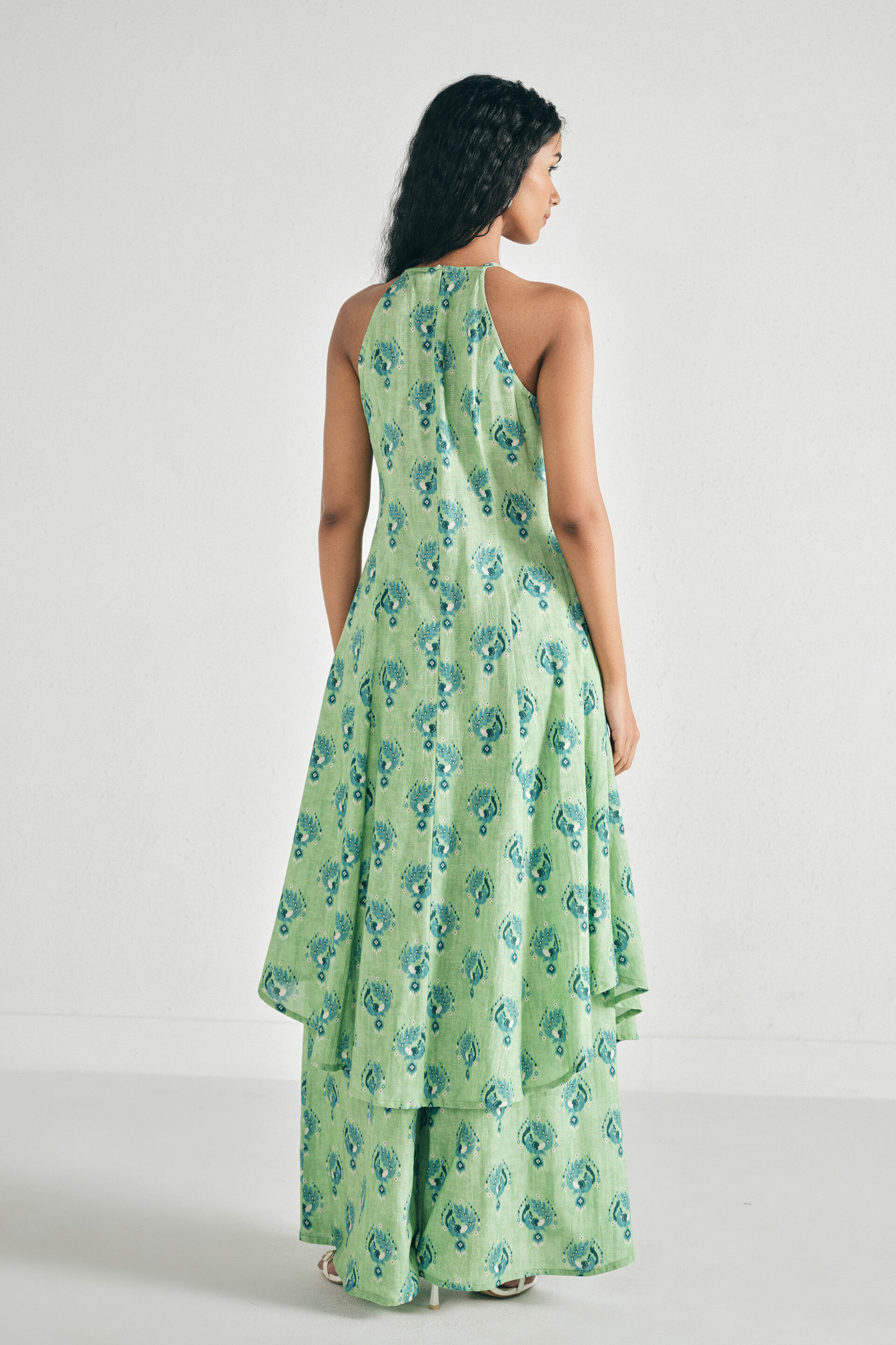 Sanaya Printed Kurta Set, Green, image 5